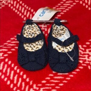 Carter's Blue Baby Walker Shoes with Mary Jane Style